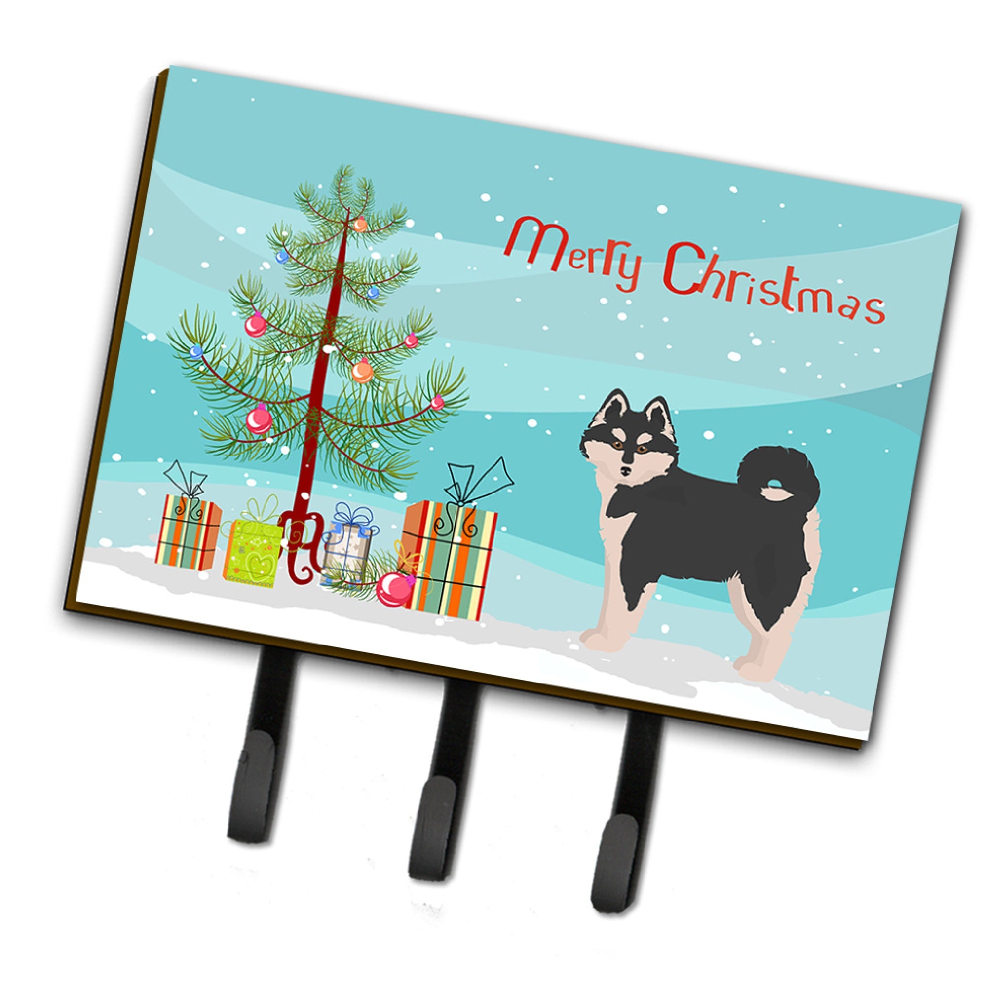 Caroline'S Treasures Pomsky #1 Christmas Tree Leash Or Key Holder Hooks, Multicolor